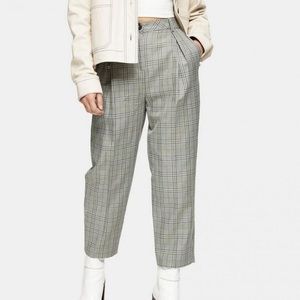 Topshop Plaid Suit Trousers